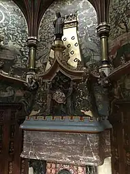 Gothic Revival - Chimney-piece in the Chaucer Room of the Cardiff Castle, Cardiff, the UK, by William Burges, c.1877-1890