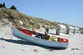 Fishing boat on a Hiddensee beach