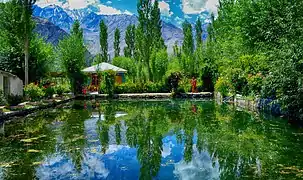 Fish farming traditionally takes place in purpose-built tanks in the Skardu region in northern Pakistan.