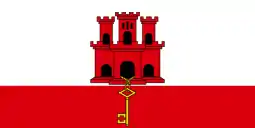 The flag of Gibraltar