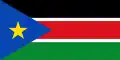 Flag of South Sudan (2011–2023), using dark blue triangle.