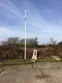 Flag staff and memorial RAF Fiskerton