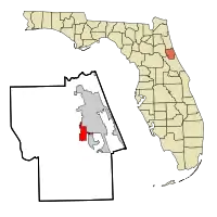 Location in Flagler County and the state of Florida