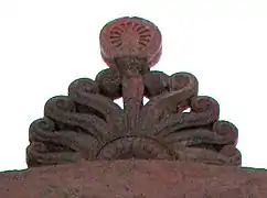 Flame palmette on top of Bharhut east gateway.