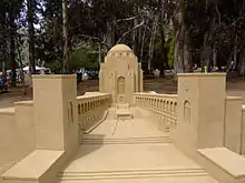 A picture of a sand Australian War Memorial at Floriade 2007, Canberra.