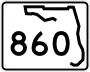 State Road 860 marker