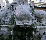 Close-up of the Fontaine des Quatre-Dauphins in Aix-en-Provence