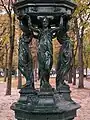 A cast-iron Wallace fountain, one of dozens installed in French cities by millionaire Sir Richard Wallace to provide an alternative to liquor for the working classes