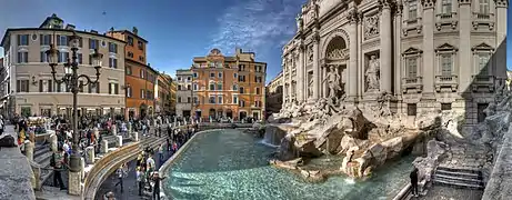 Trevi Fountain as viewed from the right side