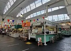 Food stalls inside the market