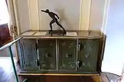 A food warming cabinet, c. 1910, cast iron, Ante Room, Shugborough Hall, Staffordshire, England