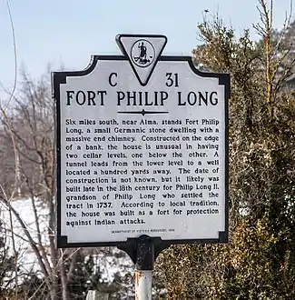 Fort Philip Long historical marker