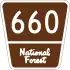 Forest Route 660 marker