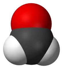 Spacefill model of formaldehyde