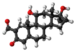 Ball-and-stick model of the formebolone molecule