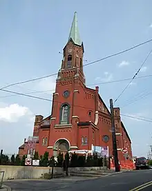 Former Saint Michael's Roman Catholic Church, built from 1855 to 1860, at 1 Pius Street.