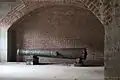 A cannon in Fort Tompkins