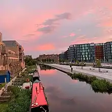 New student housing and public spaces by the canal.