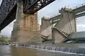 Fourteenth Street Bridge pier and upper gates of McAlpine Dam, 1998