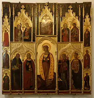 The retable of Saint Marguerite, by Jacopo Durandi (15th century)