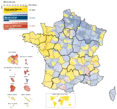 Results of the first round by parliamentary constituency