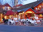 Horse and carriages along Main Street