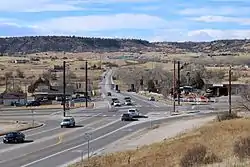 Franktown and the intersection of state highways 83 and 86.