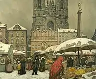 Street Market, František Šimon, ca. 1910