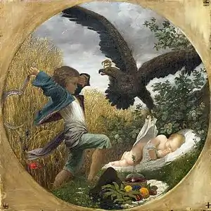 A Boy Defending a Baby from an Eagle, by Leighton, 1850–52, acquired by the museum prior to 1926