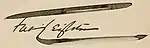 Sir Frederic's signature