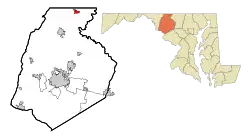 Location of Emmitsburg, Maryland