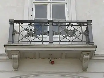 The balcony at No. 18