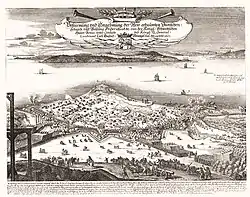 Contemporary engraving of the assault on Frederiksodde