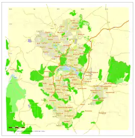 City map plan of Canberra