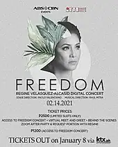 A poster of the livestreaming concert Freedom