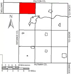 Location of Freedom Township in Henry County