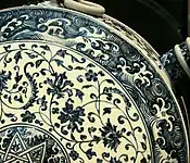 Detail of a 15th-century Ming flask, with spirals