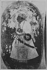 Early 18th century fresco art depicting Baba Gurditta from Dehradun