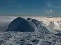 A close-up of St. Boris Peak from Mount Friesland