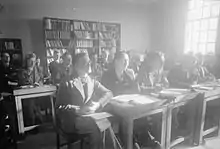 Photograph of a class of ex-servicemen training to be teachers at Goldsmiths College, 1944