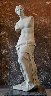 Venus de Milo; 130–100 BC; marble; height: 203 cm