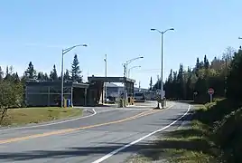 South end of Route 257 at Chartierville border control.