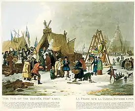 Frost Fair, Thames River, 1814