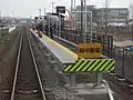 Fuchū-Usaka Station on the day of opening, 15 March 2008