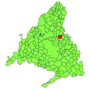 Municipal location within the Community of Madrid.