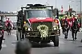 The car transporting Essebsi during his funeral.