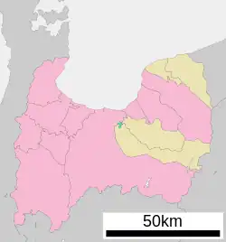 Location of Funahashi in Toyama Prefecture