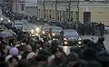 Funeral motorcade of Russian patriarch Alexy II in 2008