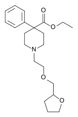 Chemical structure of furethidine.