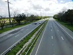 A portion of the North Luzon Expressway in Bulacan, Philippines, before the integration with SCTEX